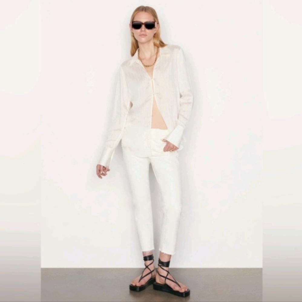 Frame Le Garcon In Au Natural Heather Ankle Slim Boyfriend Jeans 28